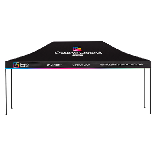 Premium Aluminum(Black) 15' Tent Kit (Full-Bleed Dye Sublimation)