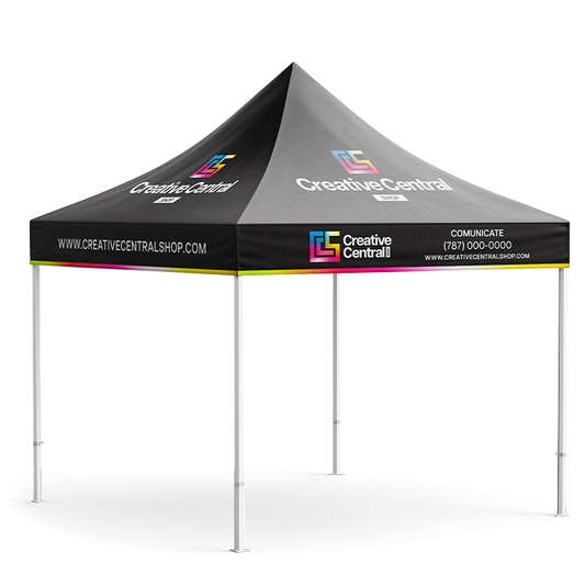 Premium Aluminum 10' Tent Kit (Full-Bleed Dye Sublimation) 17" Valance