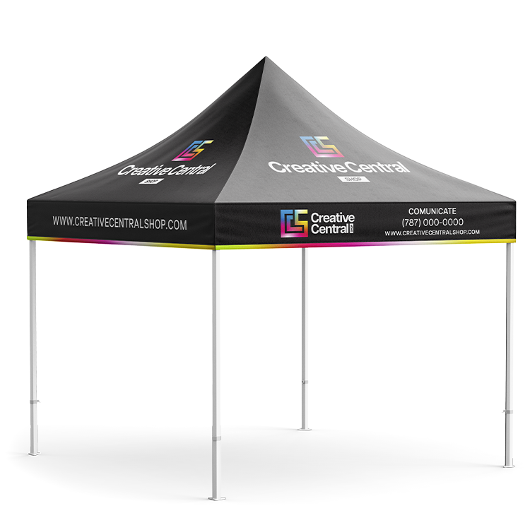 Premium Aluminum 10' Tent Kit (Full-Bleed Dye Sublimation) 17" Valance