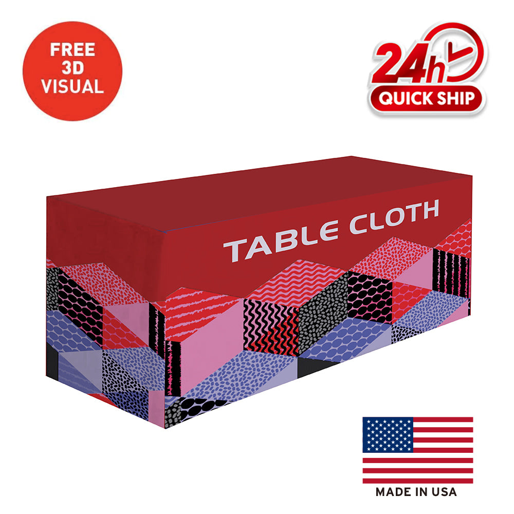 Premium Fitted Table Cover  (Full-Color Dye Sublimation, Full Bleed)